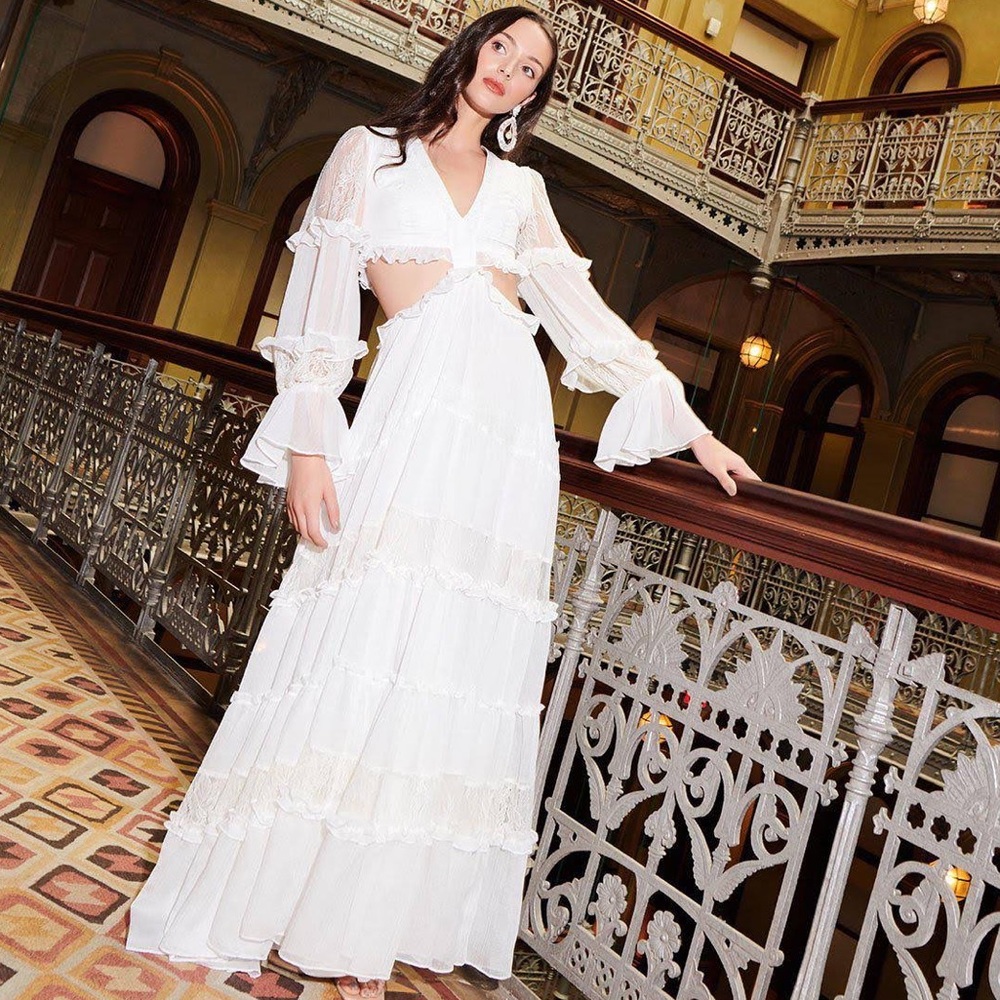 PatBO Lace-Trim Maxi Dress - Picture 3 of 12